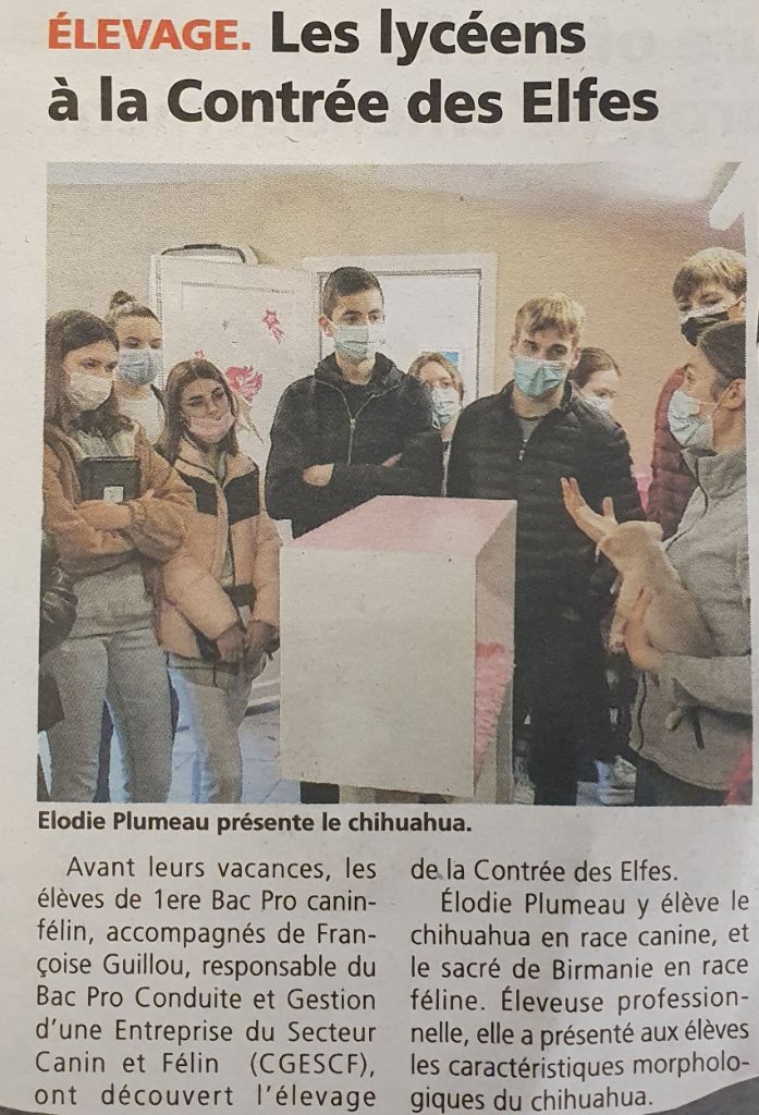 Notre élevage dans le journal !